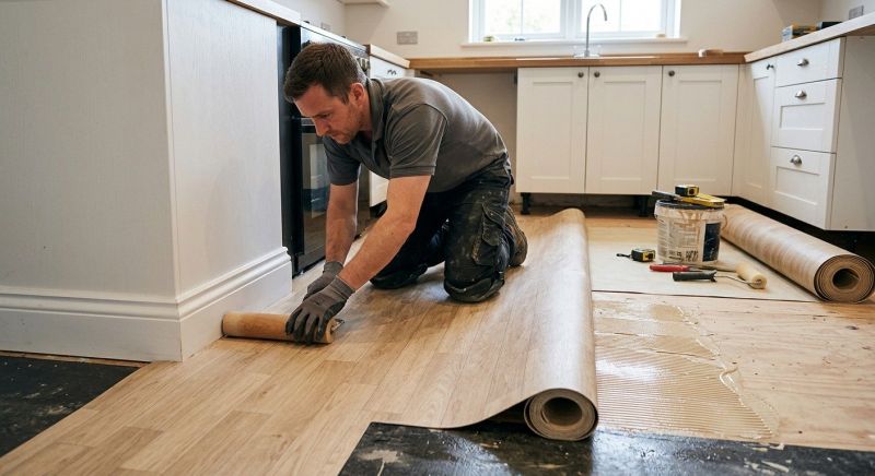 Sheet Linoleum Installation in Fallbrook, CA