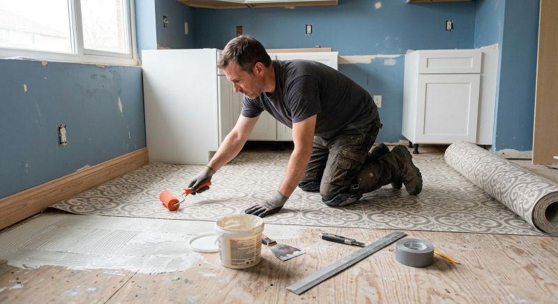 Sheet Linoleum Installation in Escondido, CA